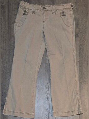 Maurices Low Rise Khaki Pants in Light Taupe.  13/14 Short